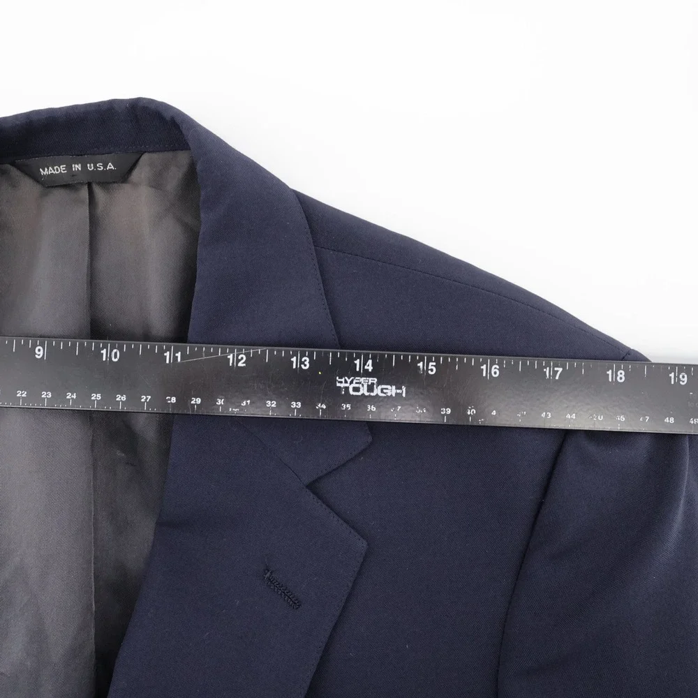 Vintage Polo University Club Ralph Lauren 2 Button Blazer Navy Blue Mens 42R USA